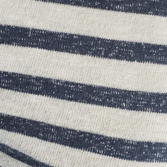 Madewell Cozy Slub Knit Stripe Top Blue 3/4 Sleeve - Picture 7 of 7